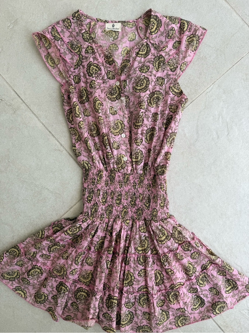 The Jenny Floral & Vine Mini Dress By Perry Walker Collective